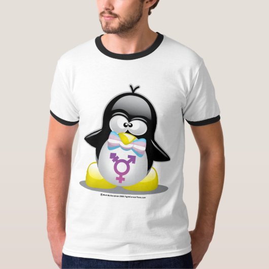 Transgender Penguin T-shirt (Voorkant)