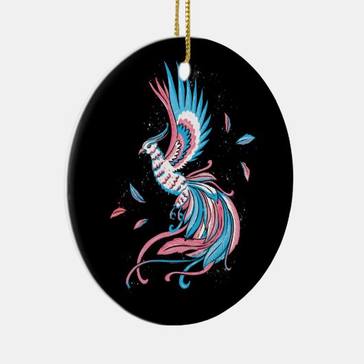 Transgender Phoenix Reborn Transsexual Flag LGBT T Keramisch Ornament (Rechts)