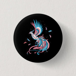 Transgender Phoenix Reborn Transsexual Flag LGBT T Ronde Button 3,2 Cm