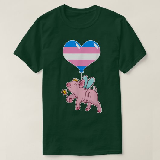Transgender Pig Fairyseual IdentityNonbinary Love T-shirt (Design voorkant)