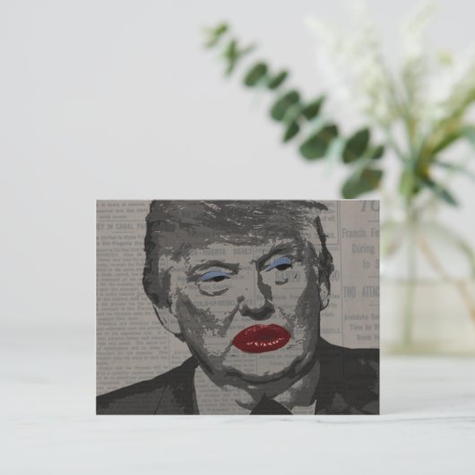 Transgender president briefkaart (Staand voorkant)