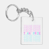Transgender Pride Acryl Sleutelhanger (Voorkant Links)