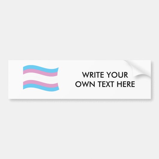Transgender Pride Banner Bumpersticker (Voorkant)