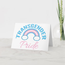 Transgender Pride Beauful Rainbow-vlag Kaart