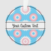 Transgender-pride blauw bloempatroon ornament (voorkant)