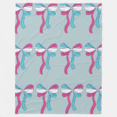Transgender Pride Bows Fleece Deken (Voorkant)