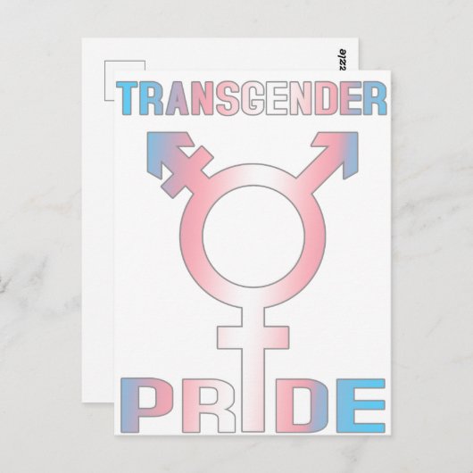 Transgender Pride Briefkaart (Voorkant / Achterkant)