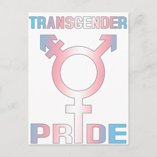 Transgender Pride Briefkaart (Voorkant)