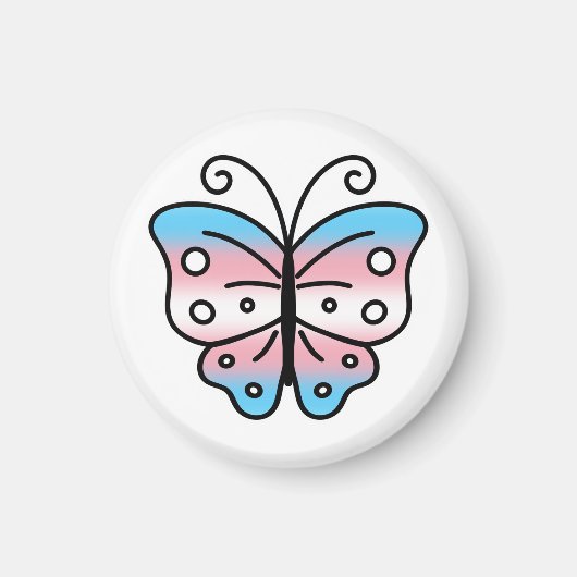 Transgender Pride Butterfly Magnet (Voorkant)