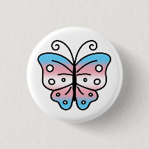 Transgender Pride Butterfly Pin Badge