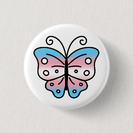 Transgender Pride Butterfly Pin Badge Ronde Button 3,2 Cm