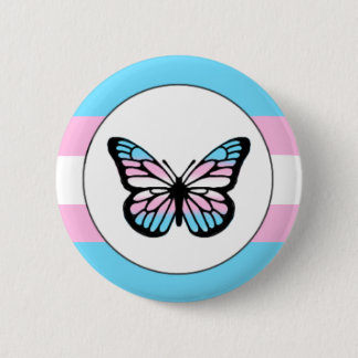 Transgender Pride Butterfly Pin Ronde Button 5,7 Cm