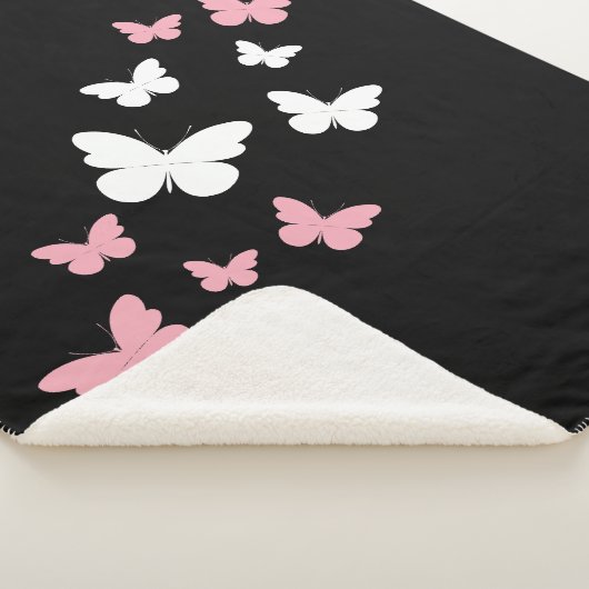 Transgender Pride Butterfly Trail Sherpa Deken (3/4)