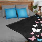 Transgender Pride Butterfly Trail Sherpa Deken