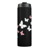 Transgender Pride Butterfly Trail Thermosbeker (Voorkant)