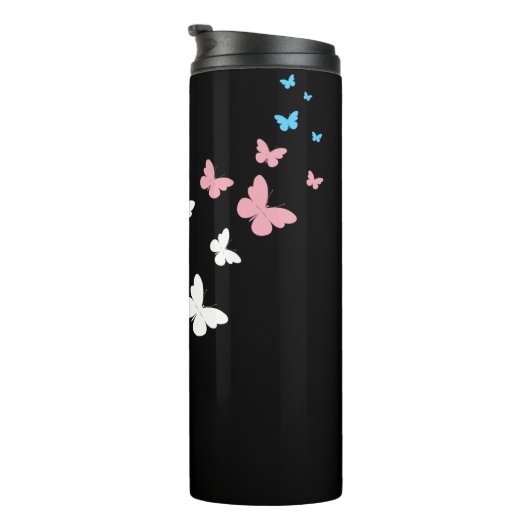 Transgender Pride Butterfly Trail Thermosbeker (Geroteerd rechts)