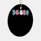 Transgender Pride Cat LGBT Community Trans Flag Cu Keramisch Ornament (Rechts)
