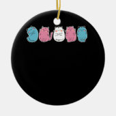Transgender Pride Cat LGBT Community Trans Flag Cu Keramisch Ornament (Voorkant)