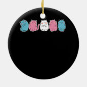 Transgender Pride Cat LGBT Community Trans Flag Cu Keramisch Ornament (Achterkant)
