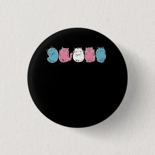 Transgender Pride Cat LGBT Community Trans Flag Cu Ronde Button 3,2 Cm