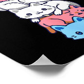 Transgender Pride Cat Lgbt Trans Flag Cute Cats Pi Poster (Hoek)