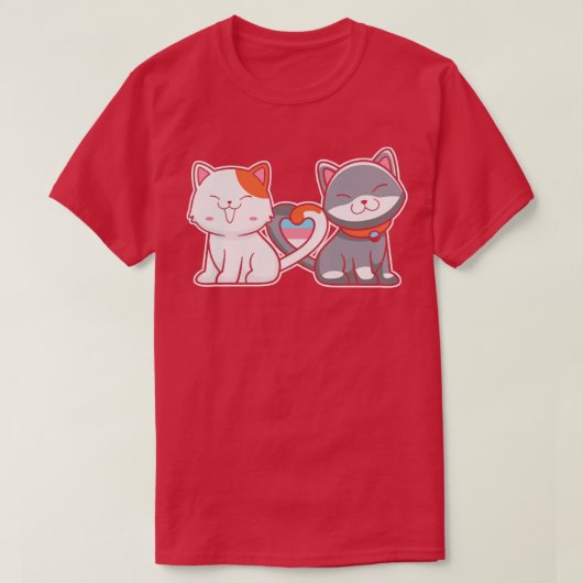 Transgender Pride Cat LGBT Trans Flag T-shirt (Design voorkant)