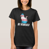 Transgender Pride Cat - wees jezelf T-shirt (Voorkant)