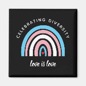 Transgender Pride Celebrity Diversity Love Quote Magneet (Voorkant)