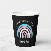 Transgender Pride Celebrity Diversity Love Quote Papieren Bekers (Voorkant)