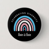 Transgender Pride Celebrity Diversity Love Quote Ronde Button 5,7 Cm (Voorkant)
