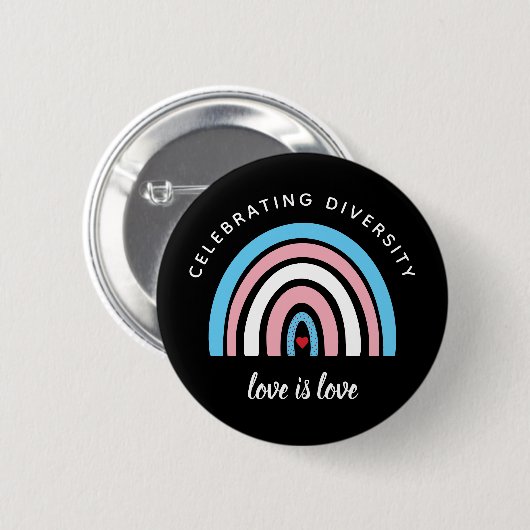 Transgender Pride Celebrity Diversity Love Quote Ronde Button 5,7 Cm (Voorkant /achterkant)