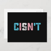Transgender Pride Cins niet LGBTQ Trans Flag Grapp Briefkaart (Voorkant / Achterkant)