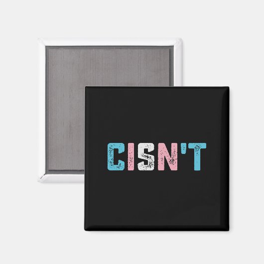 Transgender Pride Cins niet LGBTQ Trans Flag Grapp Magneet (Voorkant / Achterkant)