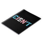 Transgender Pride Cins niet LGBTQ Trans Flag Grapp Notitieboek (Linkerzijde)