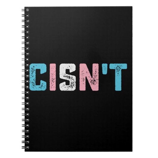 Transgender Pride Cins niet LGBTQ Trans Flag Grapp Notitieboek (Voorkant)