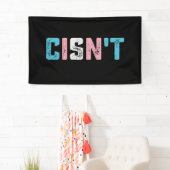Transgender Pride Cins niet LGBTQ Trans Flag Grapp Spandoek (Insitu)