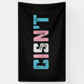 Transgender Pride Cins niet LGBTQ Trans Flag Grapp Spandoek (Verticaal)