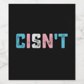 Transgender Pride Cins niet LGBTQ Trans Flag Grapp Wijn Etiket (Enkel label)