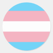 Transgender Pride Circle Sticker (Voorkant)