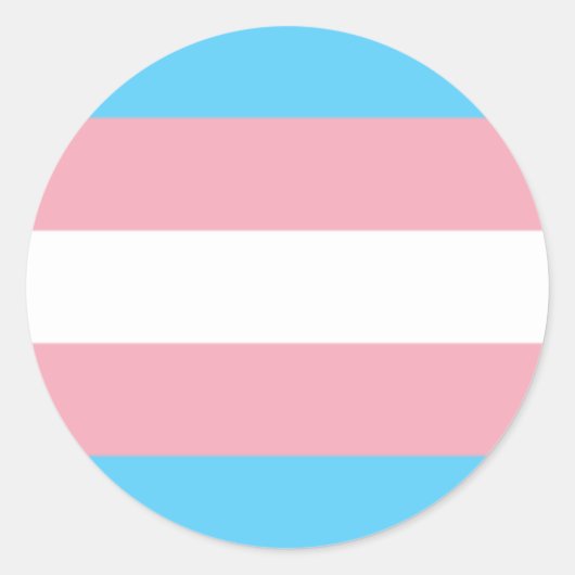 Transgender Pride Circle Sticker (Voorkant)
