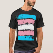 Transgender Pride Colors LGBTQ+ Verfstapes T-shirt (Voorkant)