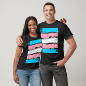Transgender Pride Colors LGBTQ+ Verfstapes T-shirt (Unisex)