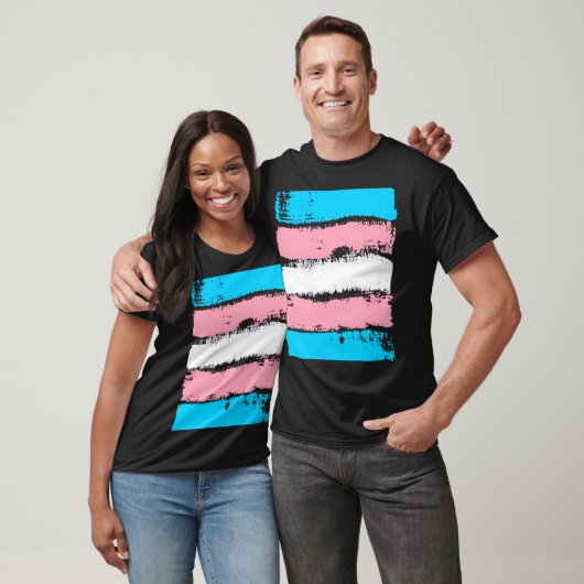 Transgender Pride Colors LGBTQ+ Verfstapes T-shirt (Unisex)