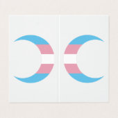 Transgender Pride Crescent Moons Greeting Card Visitekaartje (Buitenkant ongevouwen)