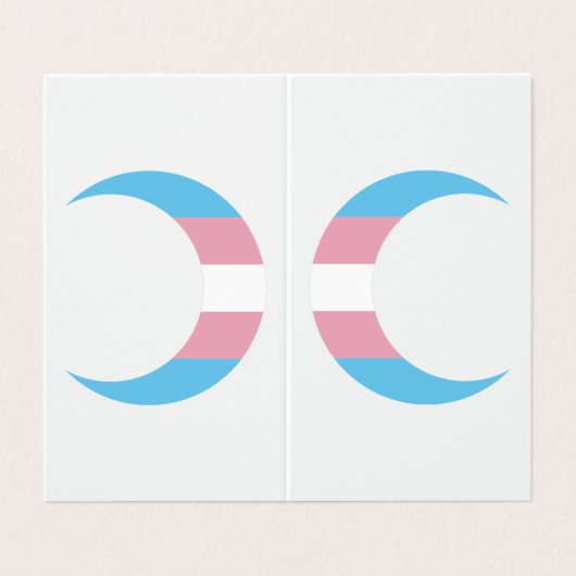 Transgender Pride Crescent Moons Greeting Card Visitekaartje (Buitenkant ongevouwen)