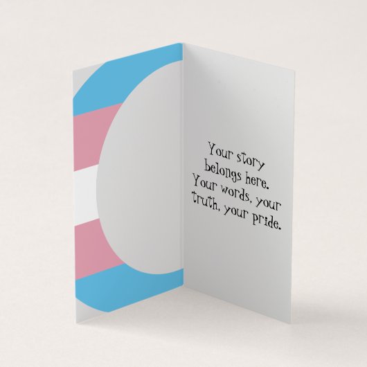 Transgender Pride Crescent Moons Greeting Card Visitekaartje (Binnen)