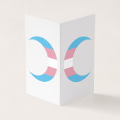 Transgender Pride Crescent Moons Greeting Card Visitekaartje (Buitenkant)