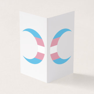 Transgender Pride Crescent Moons Greeting Card Visitekaartje