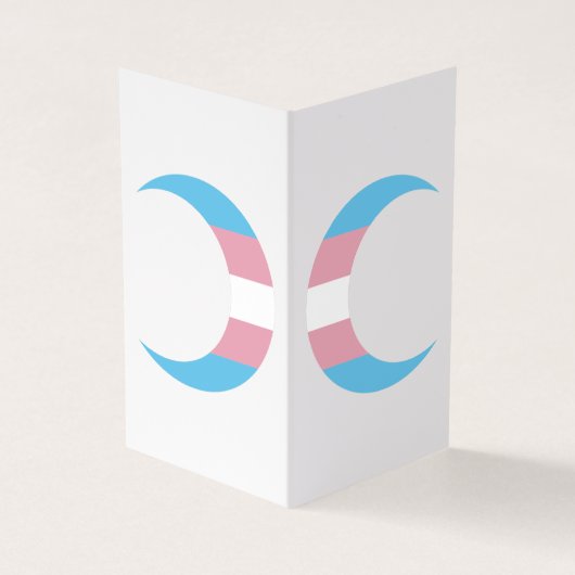 Transgender Pride Crescent Moons Greeting Card Visitekaartje (Buitenkant)
