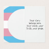 Transgender Pride Crescent Moons Greeting Card Visitekaartje (Binnenkant ongevouwen)